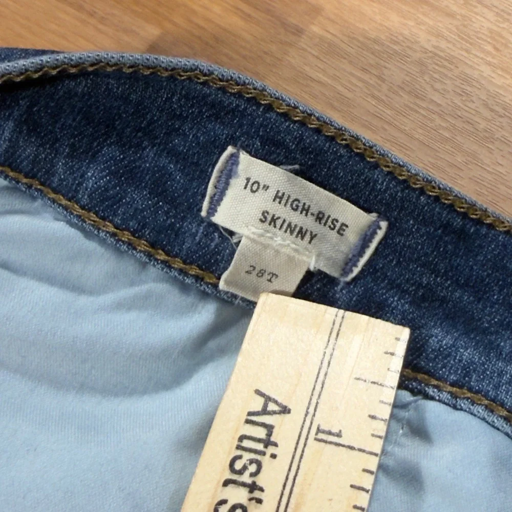 Madewell 10 High-Rise Skinny Jeans Tall 28T Medium Wash Denim G8549